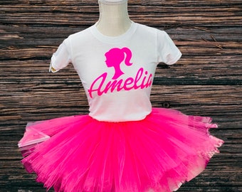 hot pink tutu outfit-fashion doll inspired outfit