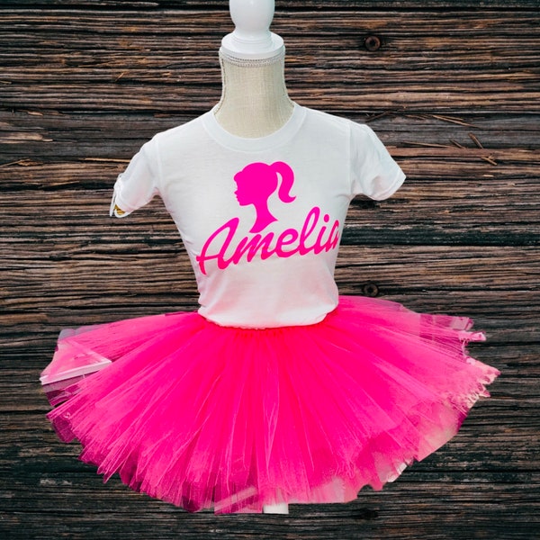 hot pink tutu outfit-fashion doll inspired outfit