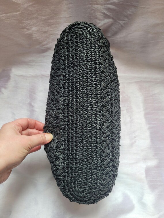 Brighton Woven Raffia Rectangular Stylish Bag Bla… - image 5