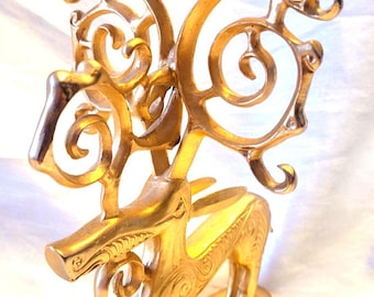 MET Museum of Art Vintage Scythian Sarmatian Golden Deer of Eurasia Gold Plated Sculpture Reproduction
