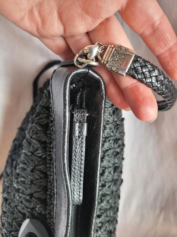 Brighton Woven Raffia Rectangular Stylish Bag Bla… - image 3