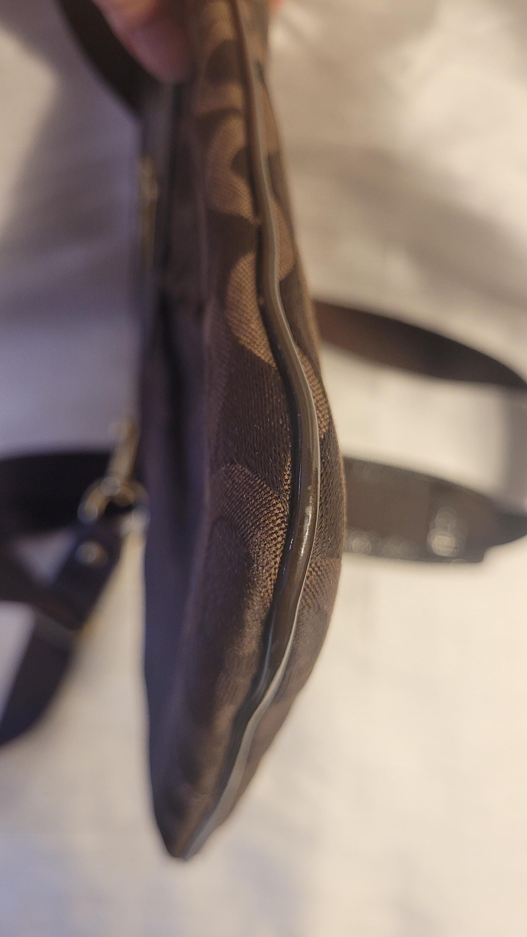Y2K Coach Madison Op Art Swingpack Crossbody Bag in Brown