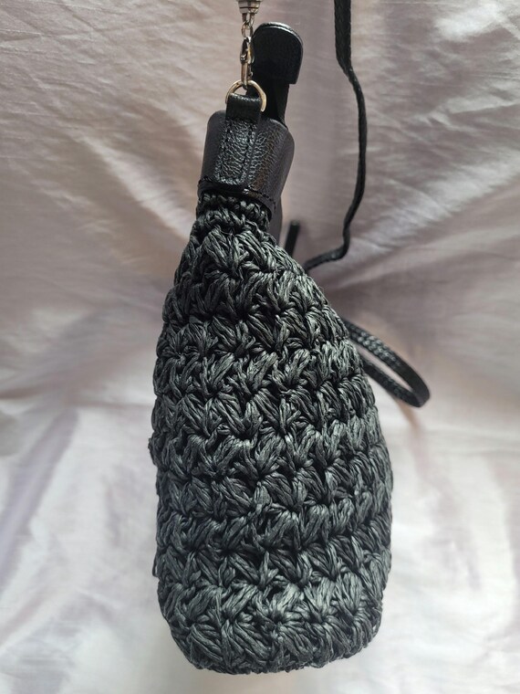 Brighton Woven Raffia Rectangular Stylish Bag Bla… - image 6