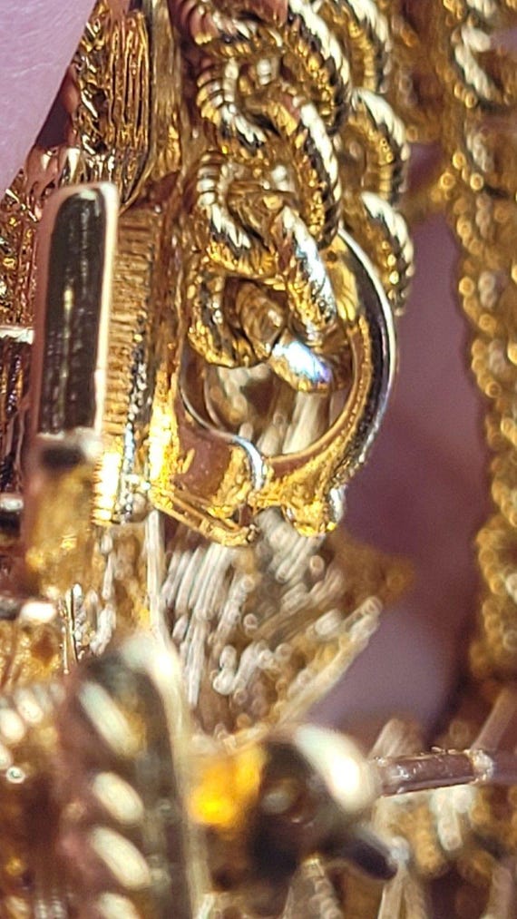 KJL Kenneth Jay Lane Maltese Cross Crystal Rhines… - image 7