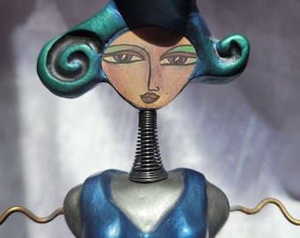 Kimberly Wilcox For Silvestri Metal Dancer Sculpture Ballerina Magnetic Jewelry Holder 14" Tickle Your Soul Collection