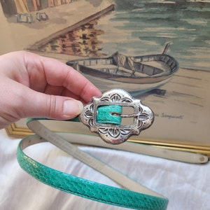 Vintage MZ New York belt. Size S MZA of New York 1983 Signed Snakeskin Belt, Size 30 to 34  main image 3
