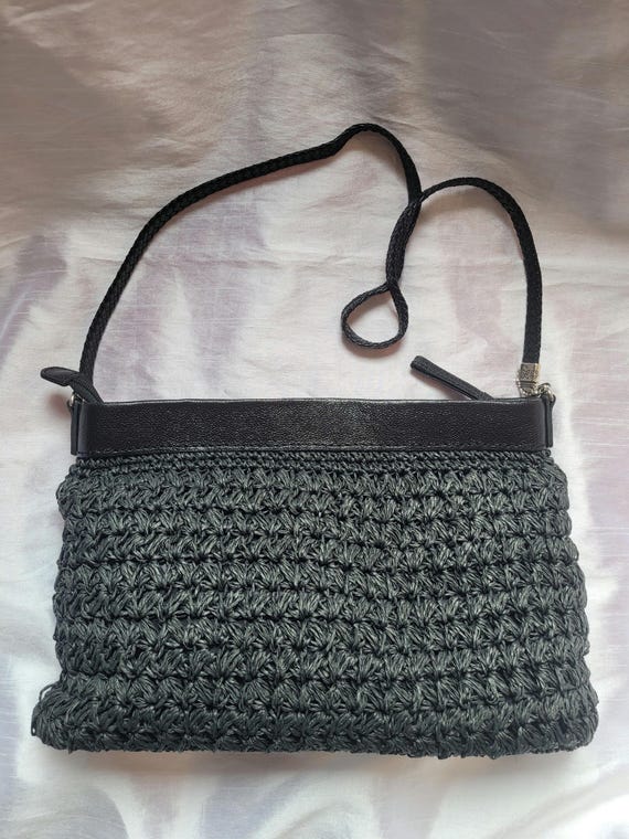 Brighton Woven Raffia Rectangular Stylish Bag Bla… - image 4