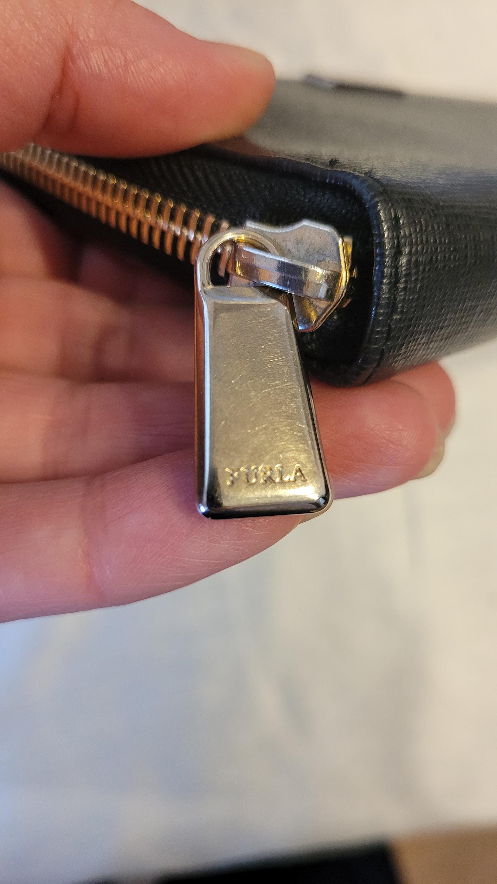 Furla Babylon Continental Zip Around Long Credit Card Wallet 