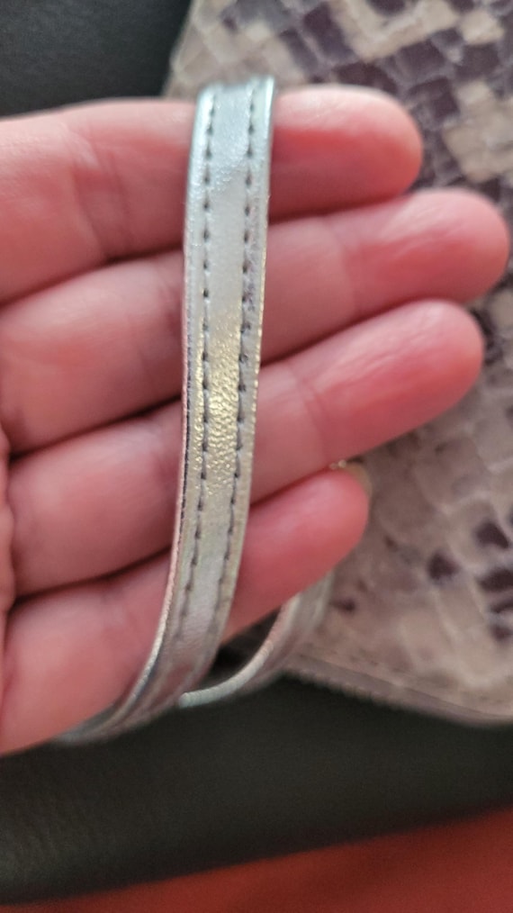 Michael Kors Gray Python Snakeskin Embossed Leath… - image 5