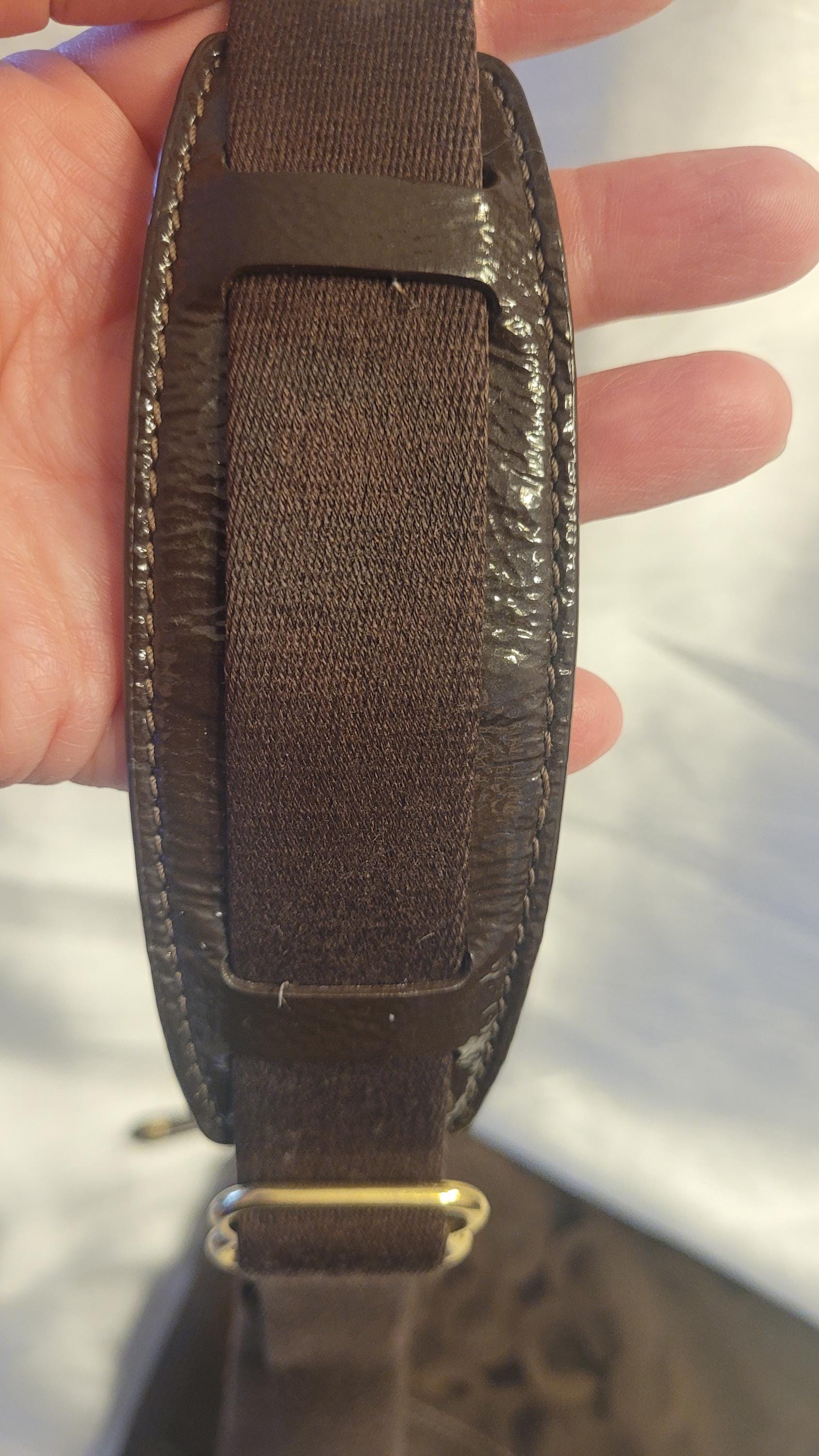 Y2K Coach Madison Op Art Swingpack Crossbody Bag in Brown