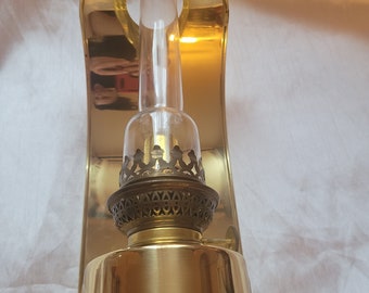 Vintage Rare D.H.R. Holland Den Haan Rotterdam Brass, Hurricane Lamp, Brass Lighting, Nautical, Marine, Table, Oil Lamp 12'' Numbered 01-00