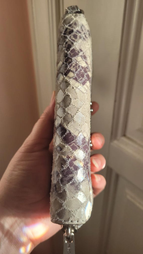 Michael Kors Gray Python Snakeskin Embossed Leath… - image 6