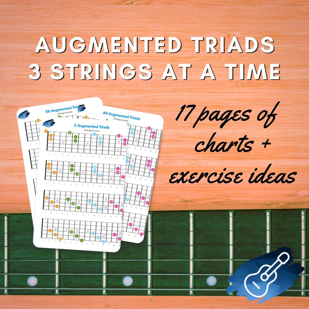 Augmented Triads 3 Strings at A Time Printable Charts for Guitar Etsy