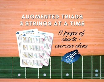 Augmented Triads - 3 Strings At A Time Printable Charts For Guitar