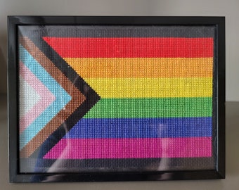 Progress Pride Flag Cross-Stitch Pattern
