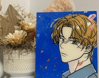 Pintura en vidrio de Caín del Manhwa Yours to Claim