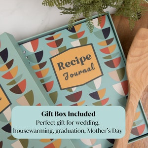 Blank Recipe Book | Create a Family Recipe Book as Gift | Blank Cookbook Recipe Notebook | DIY Cookbook | Personal Recipe Journal