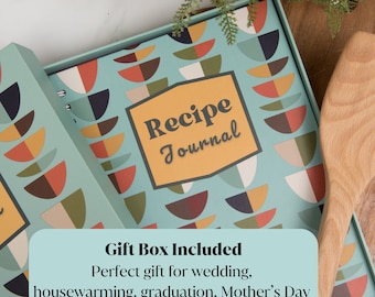 Blank Recipe Book | Create a Family Recipe Book as Gift | Blank Cookbook Recipe Notebook | DIY Cookbook | Personal Recipe Journal