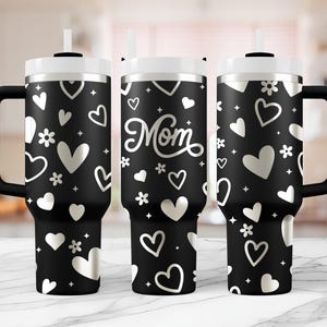 Mom 40oz tumbler laser svg, Engraved Full Wrap Mothers Day Seamless Design for 40oz Laser Rotary, Instant Digital Download