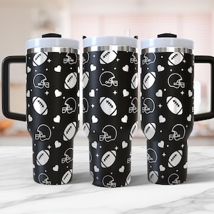 Football Tumbler Wrap Laser svg, Engraved Full Wrap Seamless Design for 40oz, Tumbler Wrap for Laser Rotary, Instant Digital Download