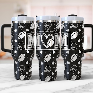 Football Mom Tumbler Wrap Laser svg, Engraved Full Wrap Seamless Design for 40oz, Tumbler Wrap for Laser Rotary, Instant Digital Download