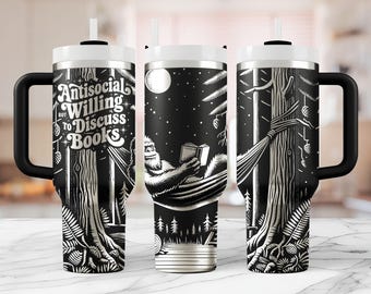Antisocial Bigfoot Tumbler Full Wrap Laser SVG Design (Digital Download)