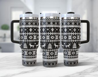 40oz Ugly Christmas Sweater Laser svg, Engraved Seamless 20/30/40oz Tumbler Wrap, Rotary Laser Seamless Full Wrap Instant Digital Download