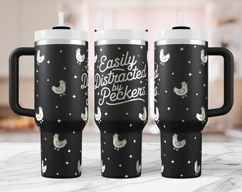 Funny Chicken Tumbler Wrap SVG: Laser Engraving Design (Digital Download)