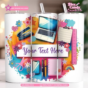 Office Worker - Add your own title 20oz Skinny Tumbler Wrap, Administrative Assistant, Head Clerk, Office Assistant, Processing Technician