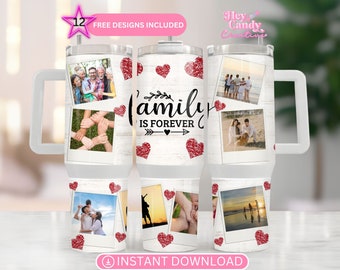 Family Photo 40oz Tumbler Wrap: Sublimation Design (Digital Download)