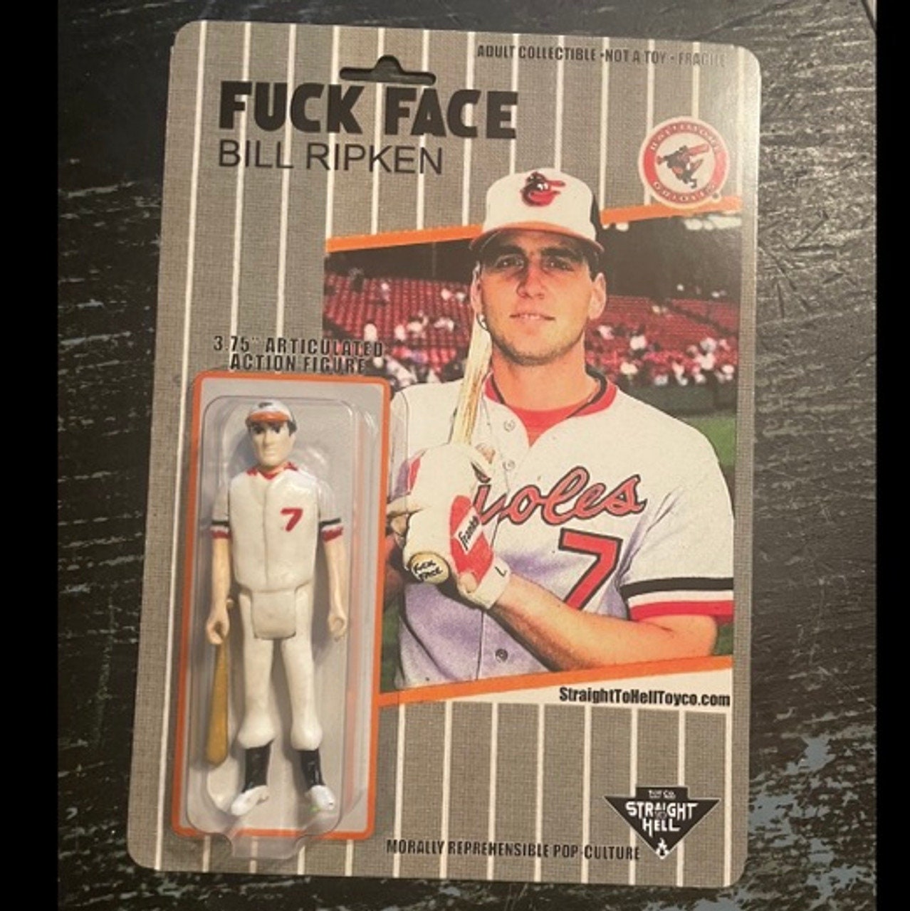 Straight to Hell Bill Ripken Face Error Card Action Figure Straight to Hell Bill Ripken Face Error Card Action Figure