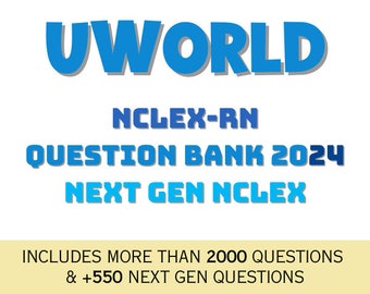 UWorld NCLEX-RN 2024 Latest Question Bank Next Gen