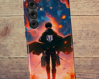 Attack on Titan Phone Case, Eren Yeager Titan Case, Anime MagSafe Wireless Charging iPhone 17 Google Pixel 10 Samsung Galaxy S26 Case