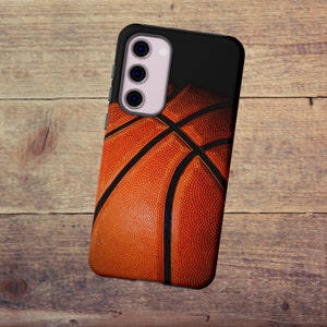 Vintage Basketball Phone Case, Gift for Basketball Player, Retro Teen Basketball Gift, iPhone 16, Samsung Galaxy S25, Google Pixel 9 Case