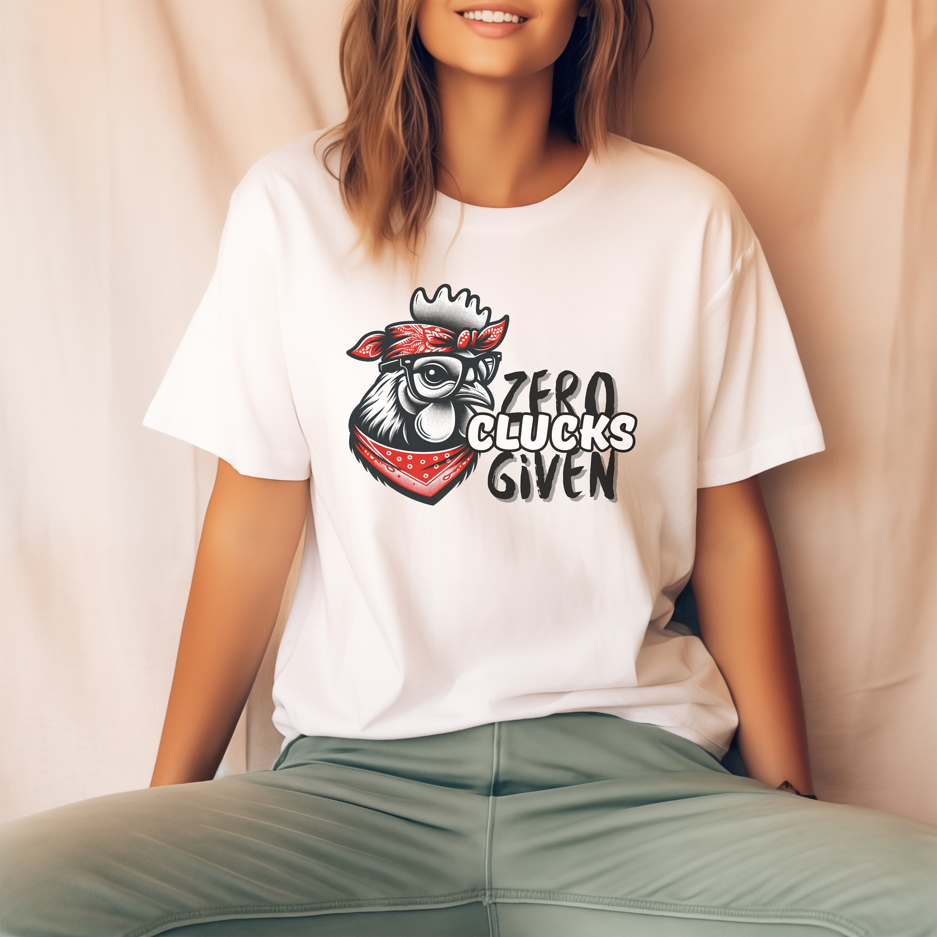 Funny Chicken Shirt, Zero Clucks Given Comfort Colors Tee, Chicken Coop
