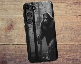 Sasquatch Silhouette in Forest Phone Case, Believe Big Foot, Funny Sasquatch, Squatch Lover iPhone 17 Galaxy S26, Google Pixel 10 Phone Case