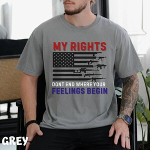 Liberal Tears Tee, Funny Liberal Feelings American Flag Patriotic T-Shirt, Dad USA Shirt, Republican T-Shirt, Pro Gun Shirt, Trump 2024 Tee