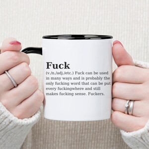 Funny Fuck Definition Coffee Mug, Dictionary Term Colored Coffee Mug, Mother's Day Gift, Funny Gift Friend Gift, Sarcastic Funny Coffee Mug