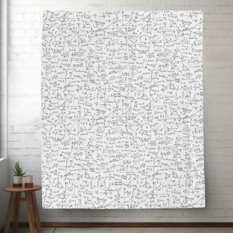 Personalized Math Equations Blanket, Soft Velveteen Throw, Math Teacher ...