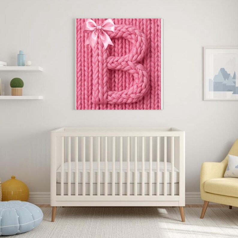 Baby/teen Pink Wall Art :girl Nursery Image, Letter B Poster, Digital ...