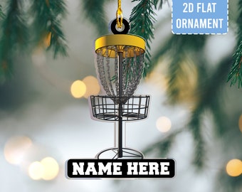 Personalized Photo Disc Golf Ornament,  Acrylic 2D Ornament,Gift For Disc Golf Lover, Christmas Ornament Gift, Xmas Disc Golf Ornament