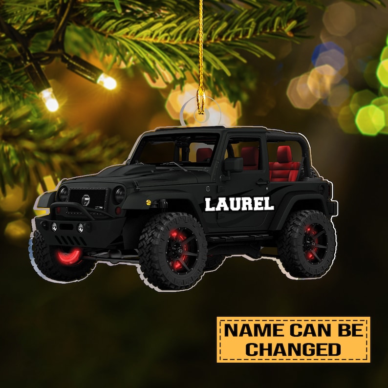 Personalized Wrangler Offroad Christmas Ornament,2d PRINTED Ornament