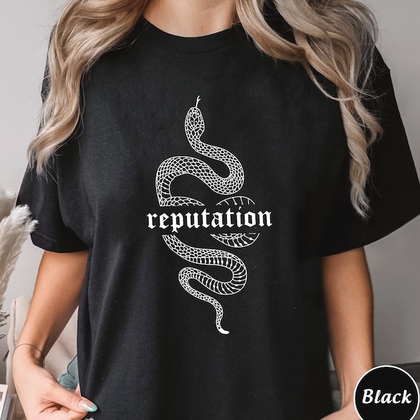 Chemise serpent réputation, t-shirt unisexe tendance, t-shirt mélomane, chemise fan de musique, cadeau chemise unique pour fan, sweat à capuche