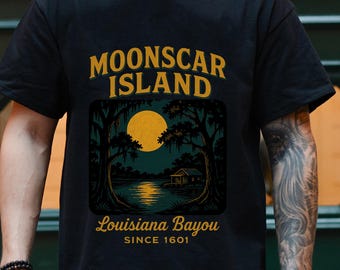 Moonscar Island Louisiana Bayou Full Moon Swamp Shirt,Trending Unisex Tee Shirt,Unique Shirt Gift,Retro Graphic Sweatshirt Hoodie