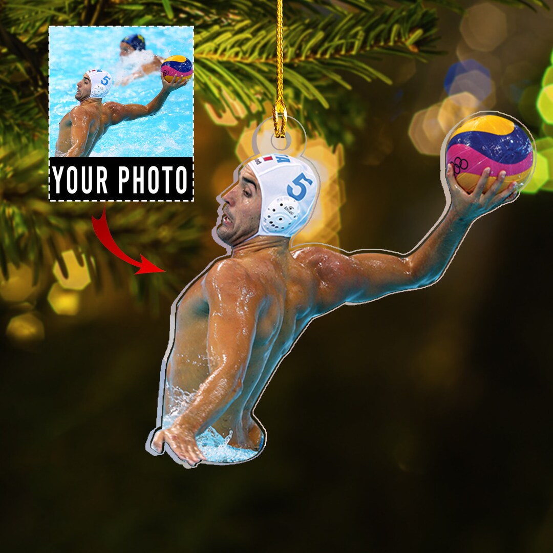 Personalized Water Polo Photo Ornament,christmas Gift for Water Polo