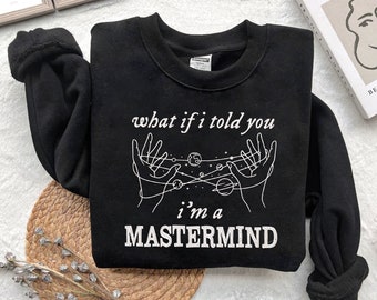 Embroidered Mastermind Sweatshirt, Unisex Graphic Crewneck