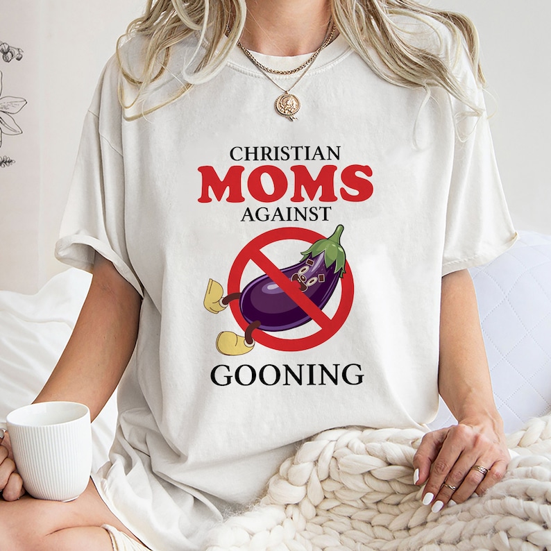 Christian Moms Against Gooning T-Shirt, Unisex Tee image 2