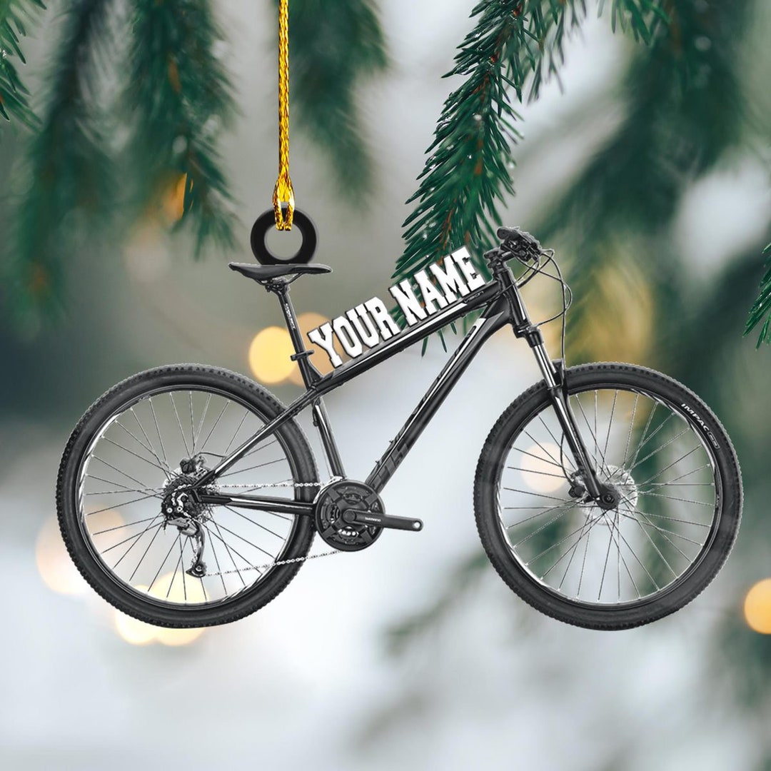 Personalized Name Bicycle Ornament, Christmas Gifts for Bicycle Rider