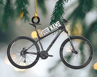 Personalized Name Bicycle Ornament, Christmas Gifts For Bicycle Rider, Custom Ornaments Gift For Bicycle Lovers, Bicycle Ornament