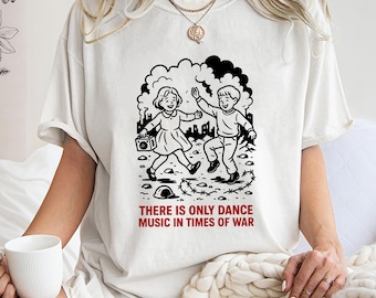 Dance Music Anti-War Graphic Tee, Unisex Satirisk Fredströja